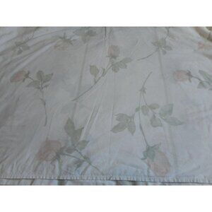 Vintage rose floral off white Double flat Sheet